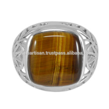 Latest Designer Tiger Eye Gemstone 925 Sterling Silver Ring